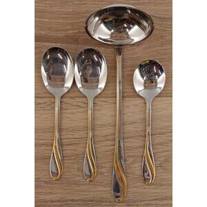 Set of 4 Edelstahl Rostfrei 18/10 Stainless Steel Serving Spoons – Silverware
